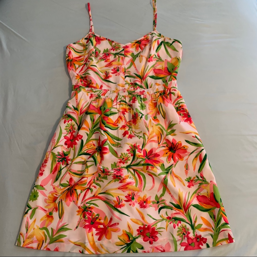 J Crew tropical print dress with pockets! Size 6